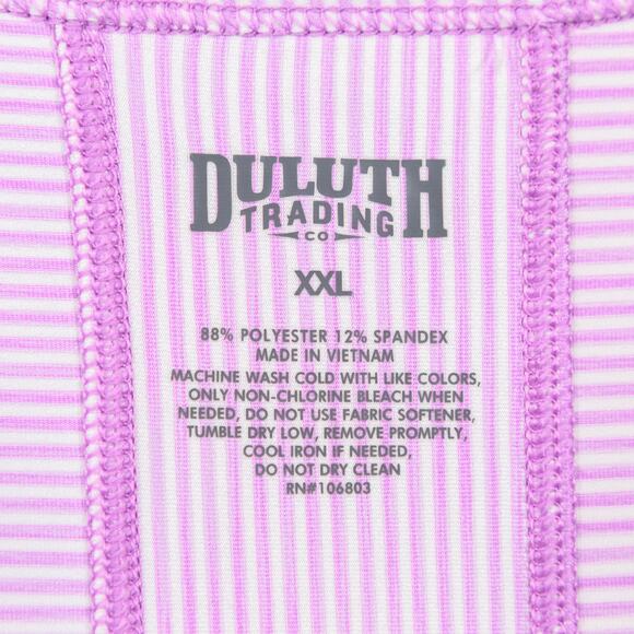 DULUTH TRADING CO Pier Genius Striped Dress Performance Quick Dry UPF 50+ Sz XXL - Picture 9 of 9